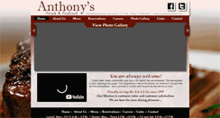 Desktop Screenshot of anthonyssteakandseafood.com